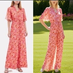 by TiMo Garden Georgette Floral Jumpsuit Wide Leg Size XS